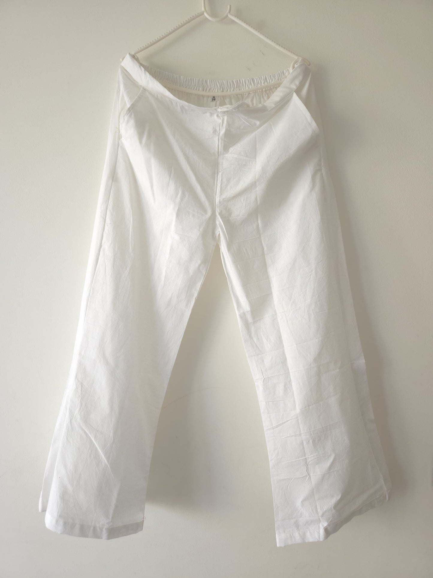 DH161P-White Pants & Pink Embroidered Tunic Set