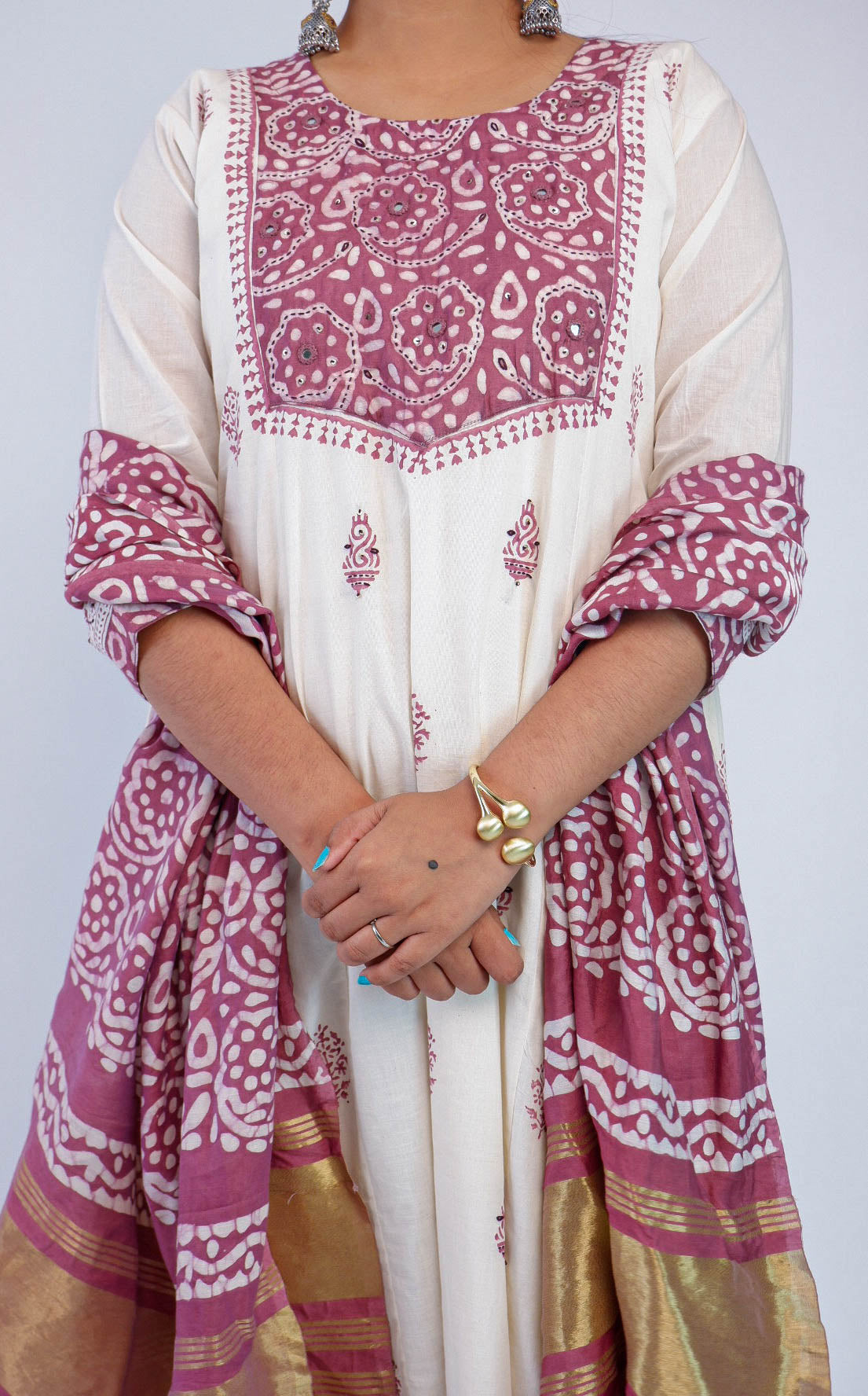 DH172W-Elegant Printed Suit Set