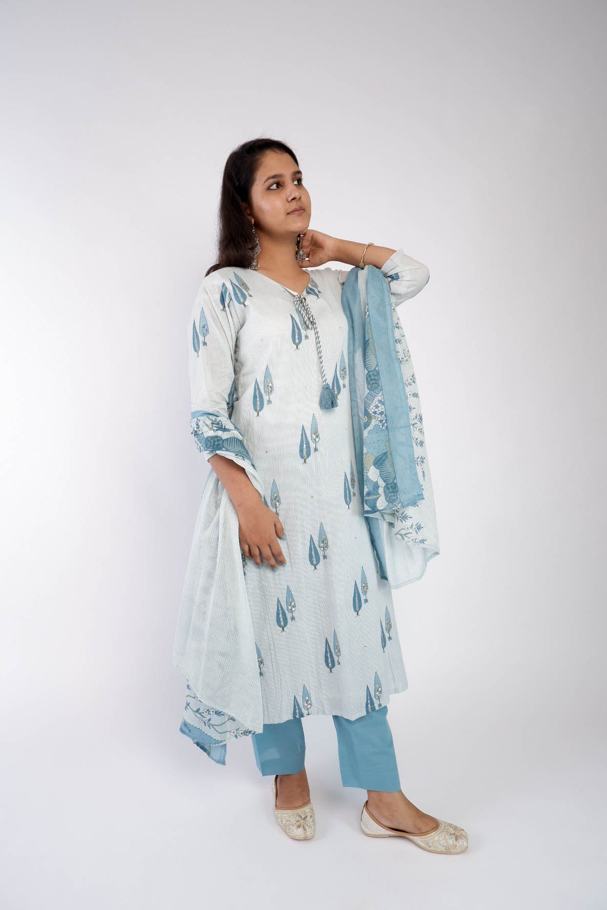 DH171B-Elegant Cotton Suit Set