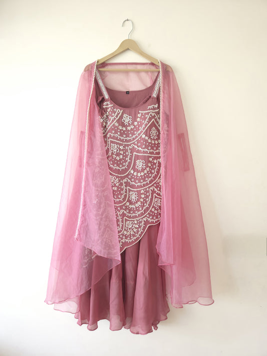 DH117-P-Pink Color Pearl Work Slant cut