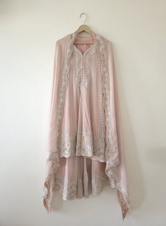 DH088-P Beautiful Pure Chinon Anarkali Suit with Sharara