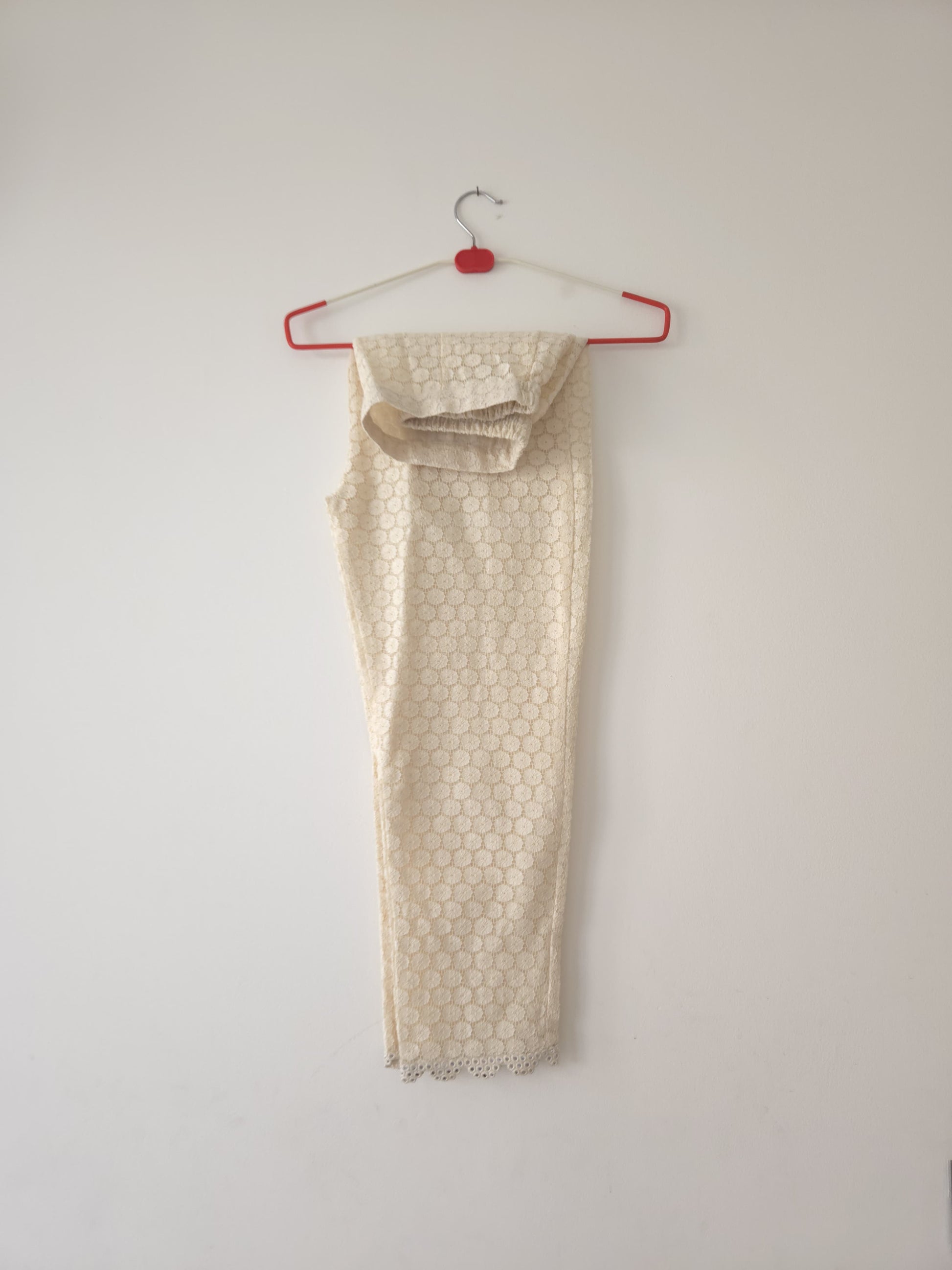 DH156-W-Graceful Cream Mirror Work Suit Set - Dharini's Store
