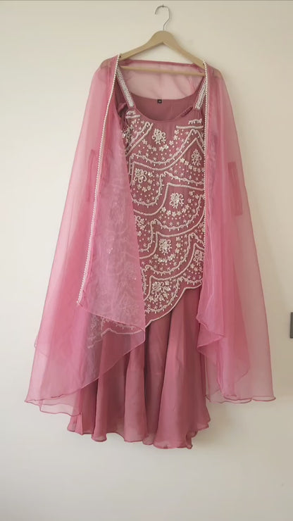 DH117-P-Pink Color Pearl Work Slant cut