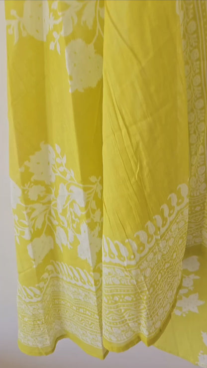 DH132G-Light Green Floral Suit with Mirror Work
