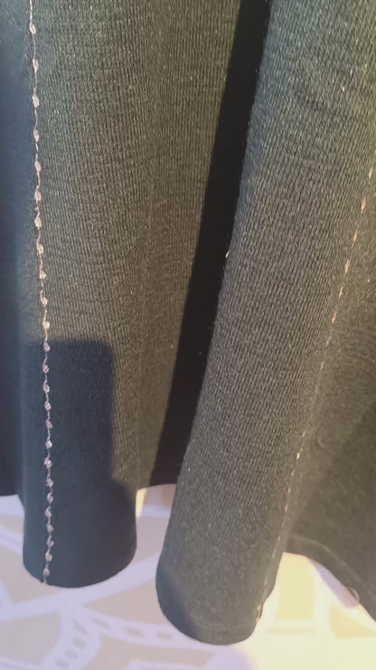 DH297-Dark Green Woolen Embroidered Kurta Pant Set