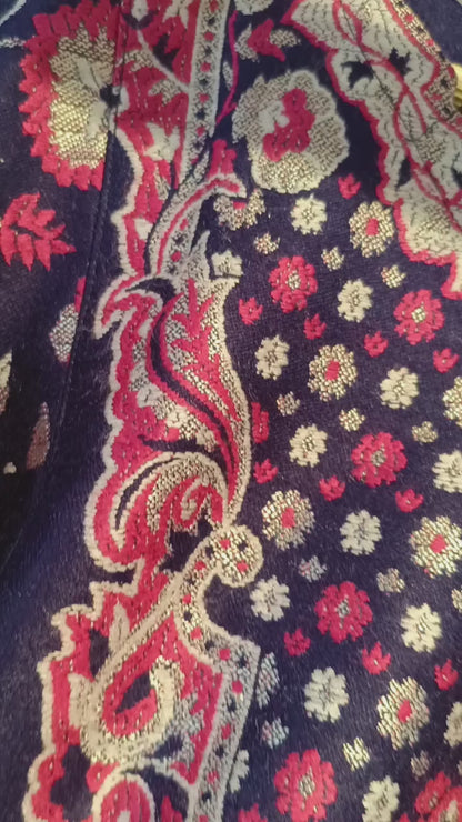 DH274-Kashmiri Pheran Kurti with Embroidered V-Cut Neckline