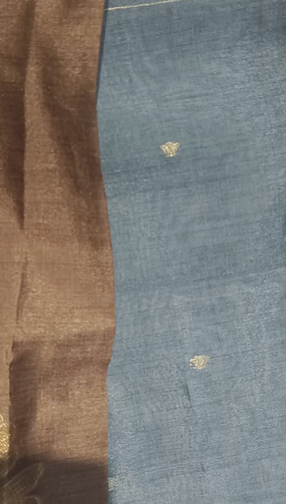 DH227-Rustic Blue-Brown With Traditional Floral Borders