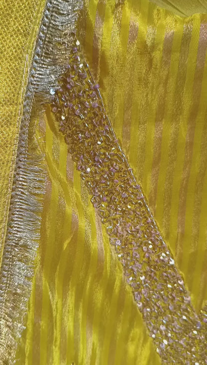DH224-Sunshine Elegance – Yellow Ethnic Suit with Golden Detailing