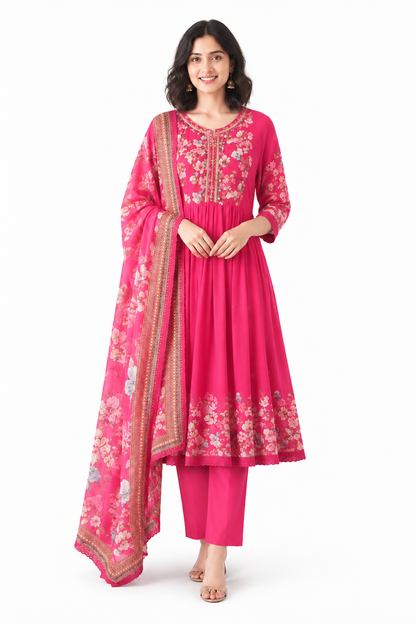DH127P-Vibrant Floral Fusion Ensemble