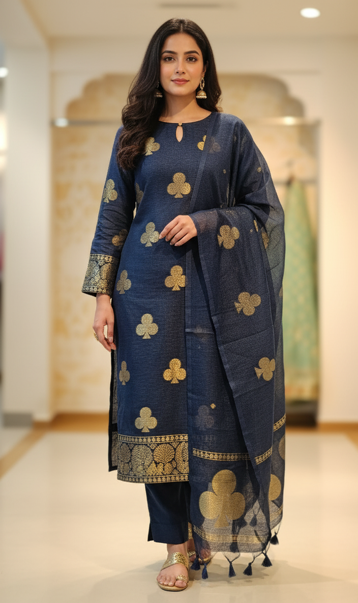 DH264-Navy Luxe Elegance