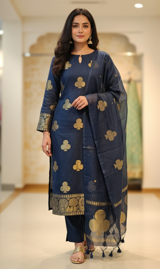 DH264-Navy Luxe Elegance