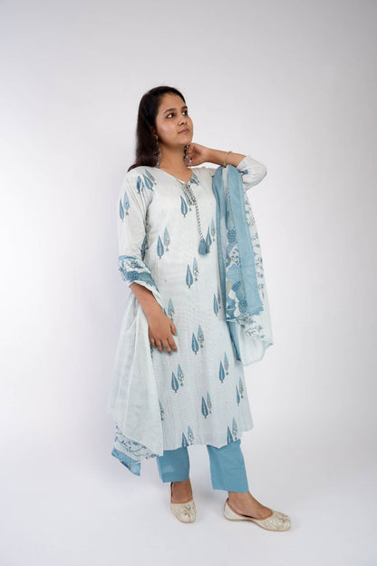 DH171B-Elegant Cotton Suit Set