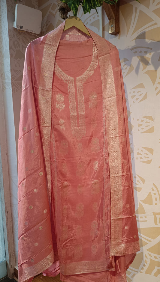 DH225-Blush pink Ethnic Suit With Classic Dupatta