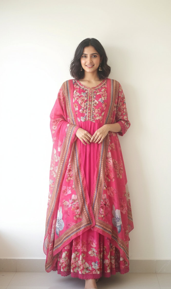 DH127P-Vibrant Floral Fusion Ensemble