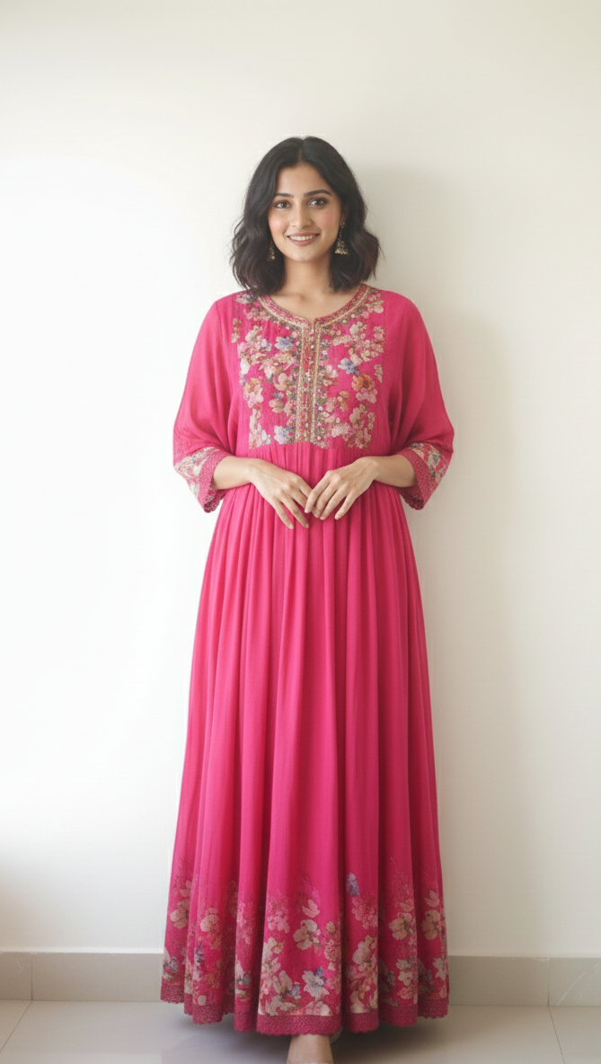 DH127P-Vibrant Floral Fusion Ensemble