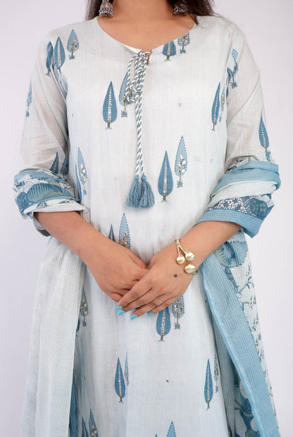 DH171B-Elegant Cotton Suit Set