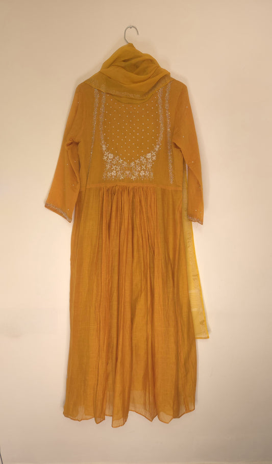 DH140-Y-Radiant Yellow Embellished Kurta Set